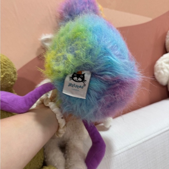 Retired Jellycat lot bundle bumbly teddy bear ostrich rainbow bashful dino pom - Picture 8 of 9